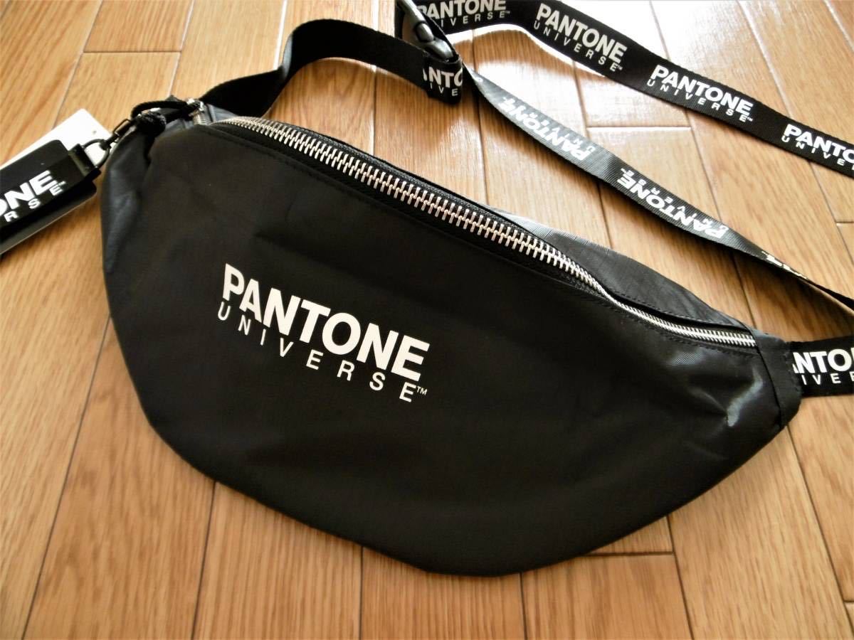  Earth Music & Ecology PANTONE belt bag ( black ) punt n Universe waist bag body bag 