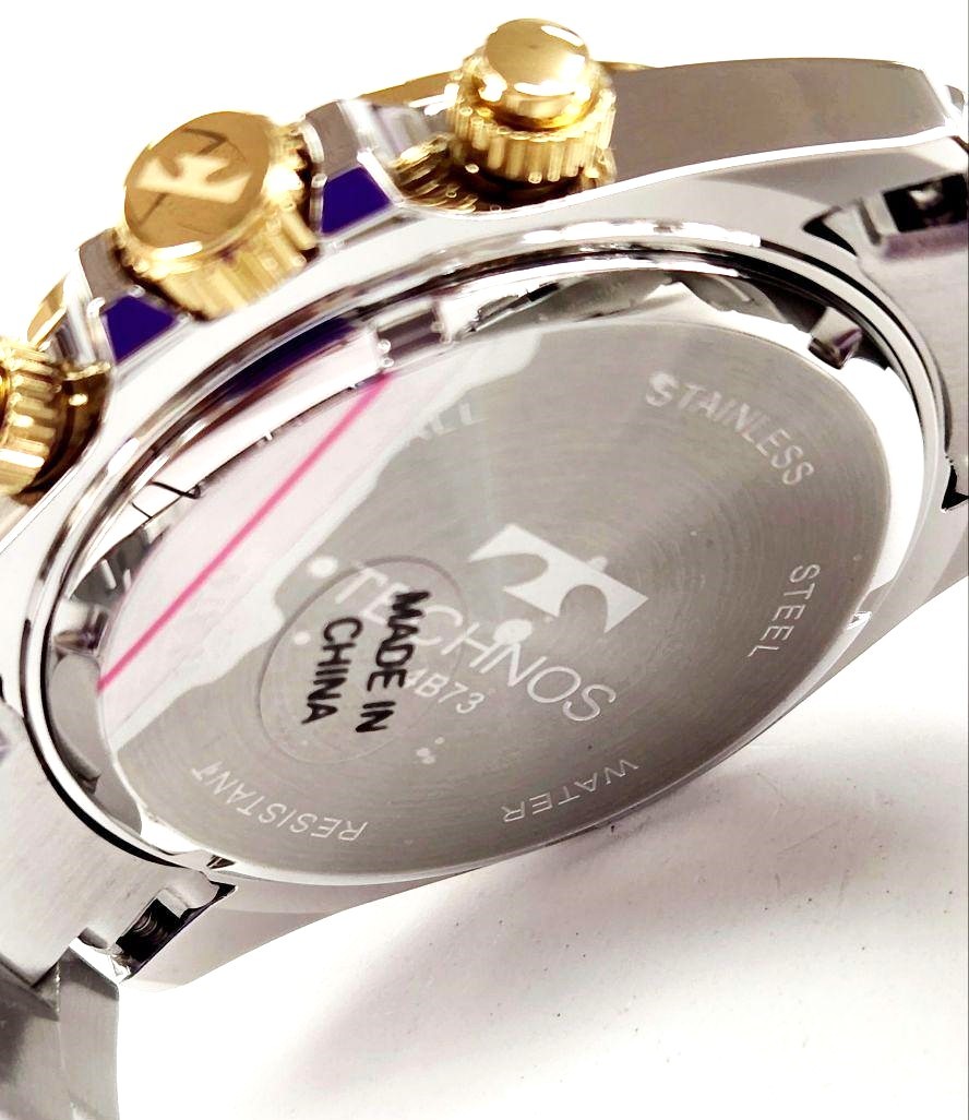 [ новый товар ] Tecnos хронограф наручные часы зеленый циферблат 10 атмосферное давление водонепроницаемый T4B73TM [ бесплатная доставка ]