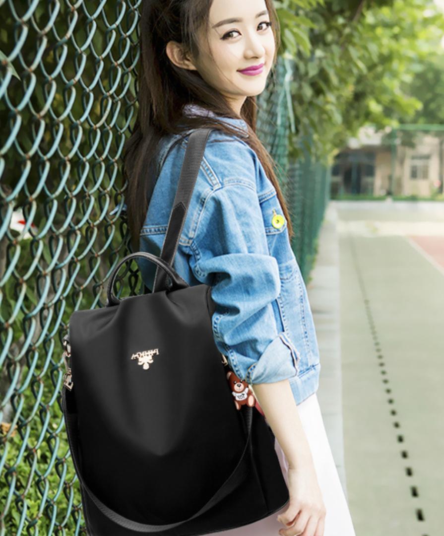  lady's backpack * lady's rucksack * fashion bag Korea black