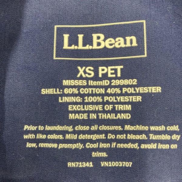 L.L.Bean エルエルビーン　トレンチコート　ネイビー　紺　XS　(745_画像5