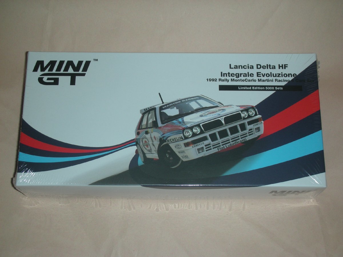 MINI GT 1/64 ランチア デルタ HF インテグラーレ エボルツィオーネ モンテカルロラリー1992 マルティニレーシング 左ハンドル 4台セット