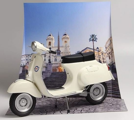 ita rely 1/9 Vespa 125 Prima beige la( Vintage series ) Japanese with instruction attached plastic model 