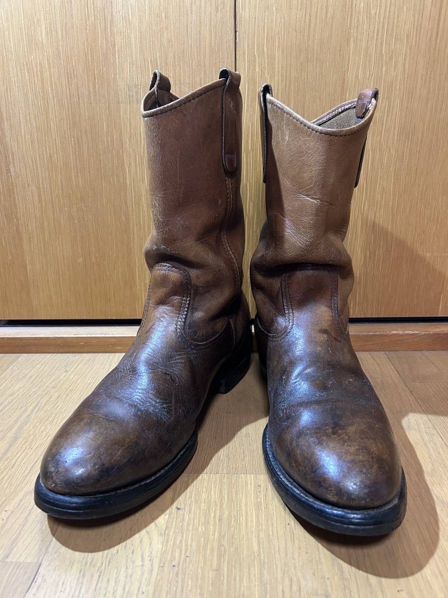 送料無料 レッドウイング 1155 縦羽タグ 10B 1986年1月製 28cm ペコスブーツ ビンテージ REDWING USA製 刺繍羽タグ アイリッシュセッター_画像1