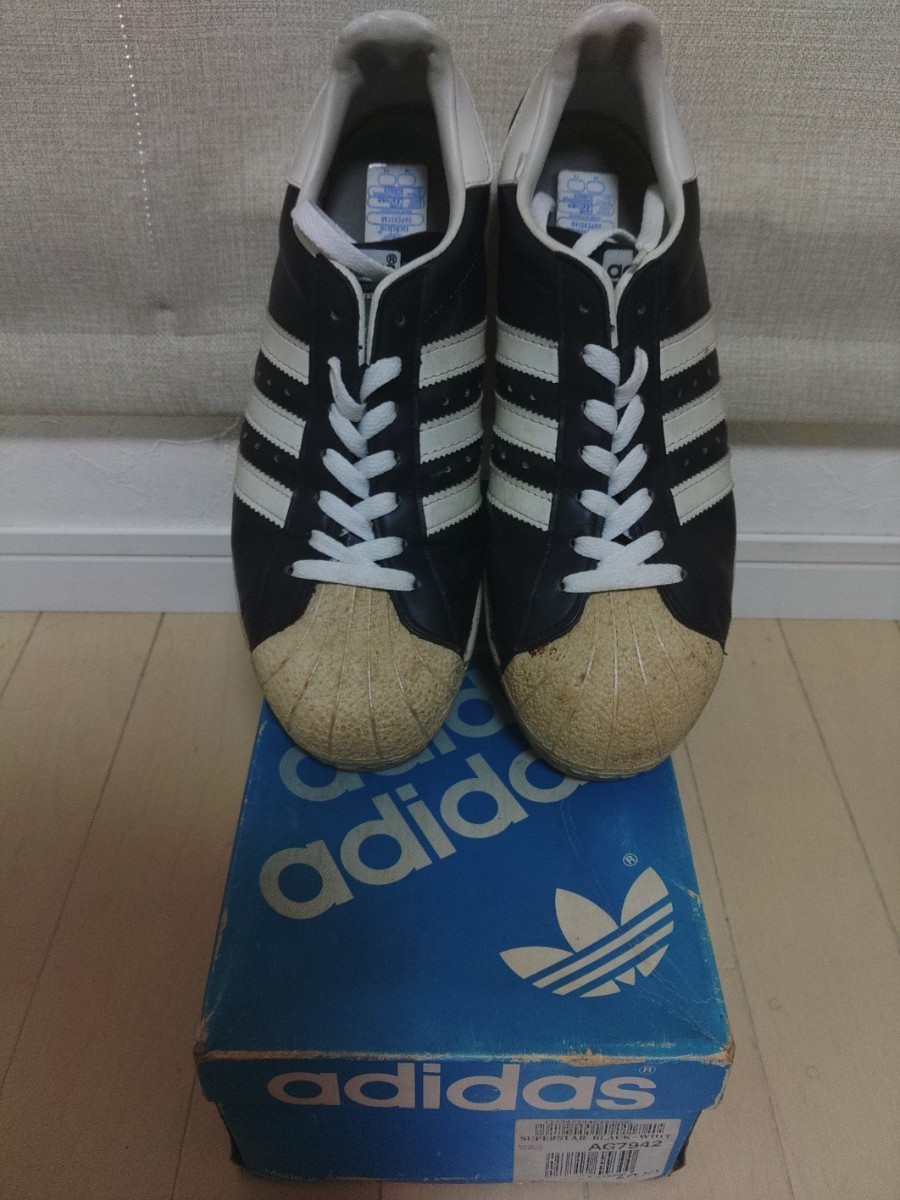 箱付き 80´s アディダス スーパースター フランス製 黒白 激レア 希少