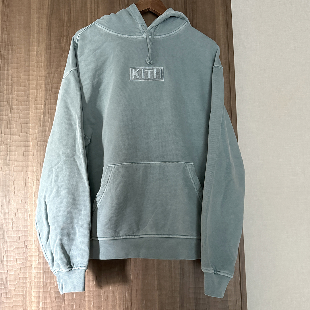 KITH キス Williams III Hoodie フーディー パーカー 1回着用】KITH(キス)ボックスロゴ フーディーパーカーL ライト