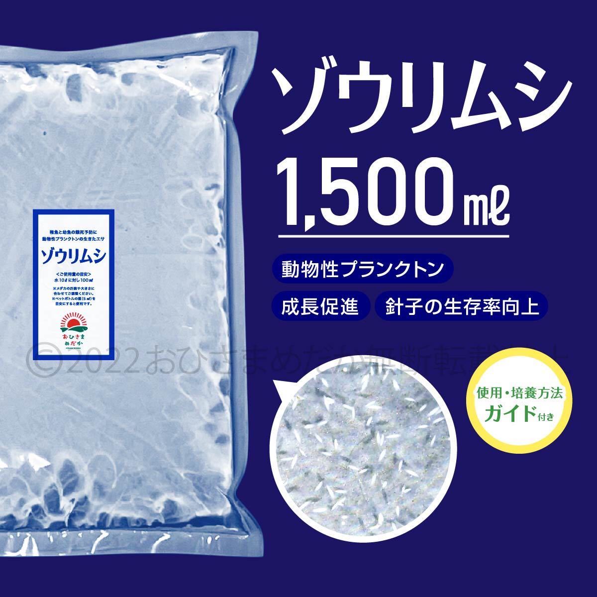 送料無料【ゾウリムシ　種水　1500ml】めだか　メダカ　針子 稚魚　餌　psb　 金魚　青水　PSB　クロレラ　ミドリムシ 針子メダカ卵に_画像1