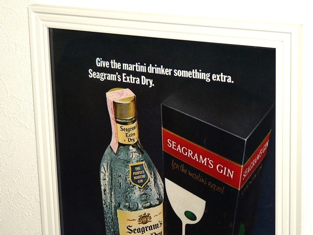 1971年 USA 70s 洋書雑誌広告 額装品 Seagram's Gin シーグラム ジン (A4size) / 検索用 AD 店舗 ガレージ 看板 装飾 ディスプレイ _画像2