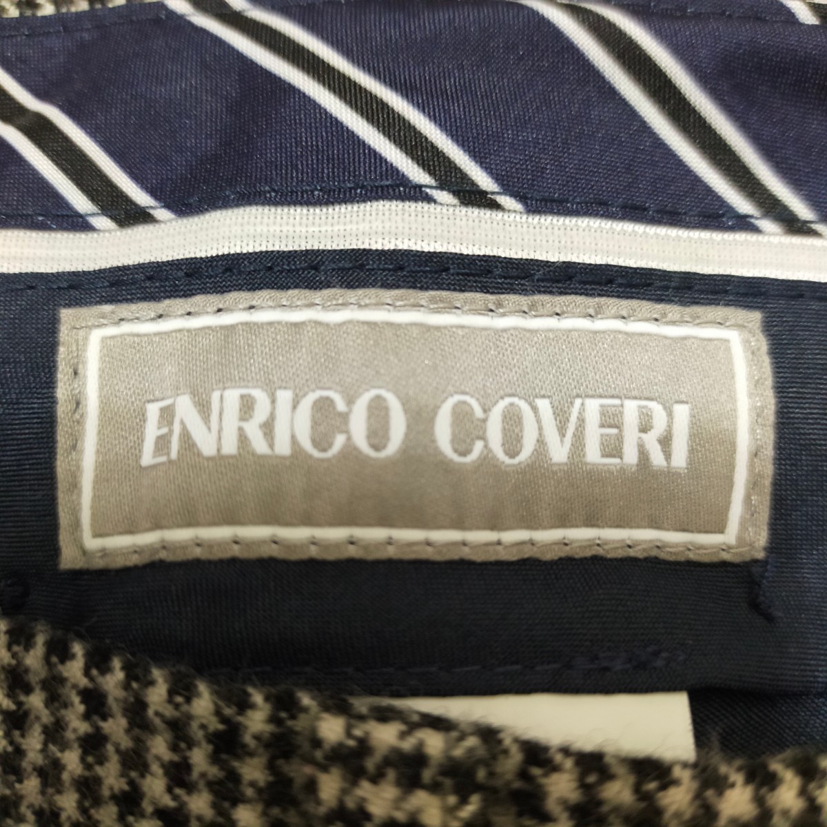 【ENRICO COVERI】エンリココベリ ボトムス パンツ 千鳥格子 ウール毛 こなれ感 オシャレ 高級感 きれいめ メンズ ウエスト79/12054FF_画像8