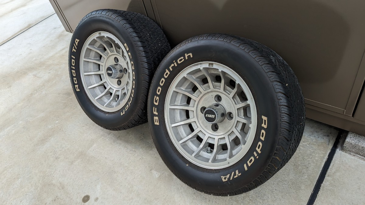 エンケイバハ　BFグッドリッチ　14×7J 114.3 4H サニトラ　ブルーバード　サニーバン　ダットサン　セリカ　街道レーサー　当時　旧車_画像2