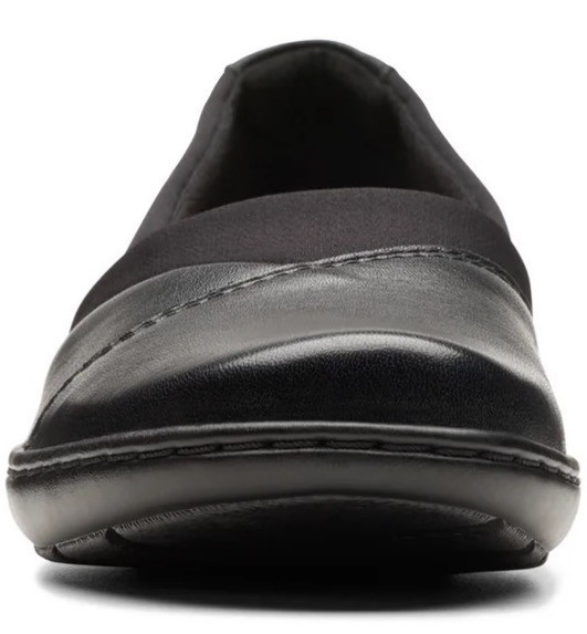 Clarks 22.5cm легкий Wedge черный Flat кожа Loafer балет офис туфли-лодочки туфли без застежки спортивные туфли ботинки at52