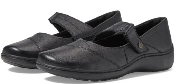 Clarks 22.5cm легкий ремешок Wedge черный Flat кожа Loafer балет офис туфли-лодочки спортивные туфли ботинки at53