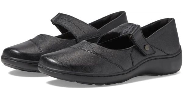 Clarks 25cm легкий ремешок Wedge черный Flat кожа Loafer балет офис туфли-лодочки спортивные туфли ботинки at53