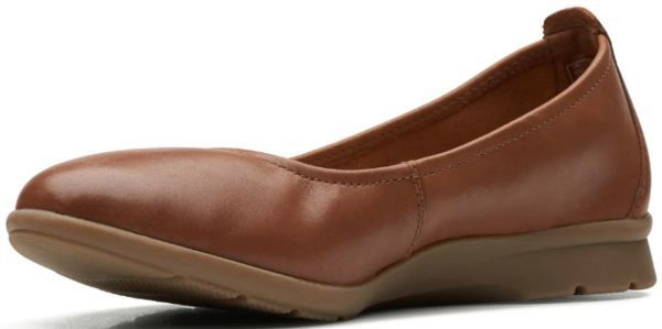 Clarks 24.5cm легкий язык Brown Flat кожа Loafer балет офис туфли-лодочки со вставкой из резинки туфли без застежки спортивные туфли ботинки at51
