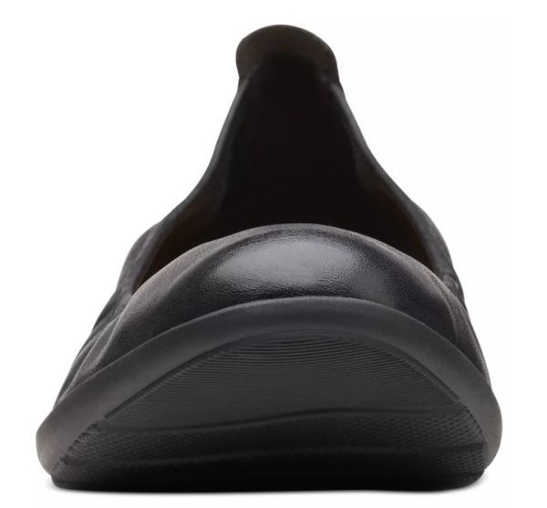 Clarks 26.5cm light weight black Flat leather Loafer ballet office pumps side-gore slip-on shoes sneakers boots at51