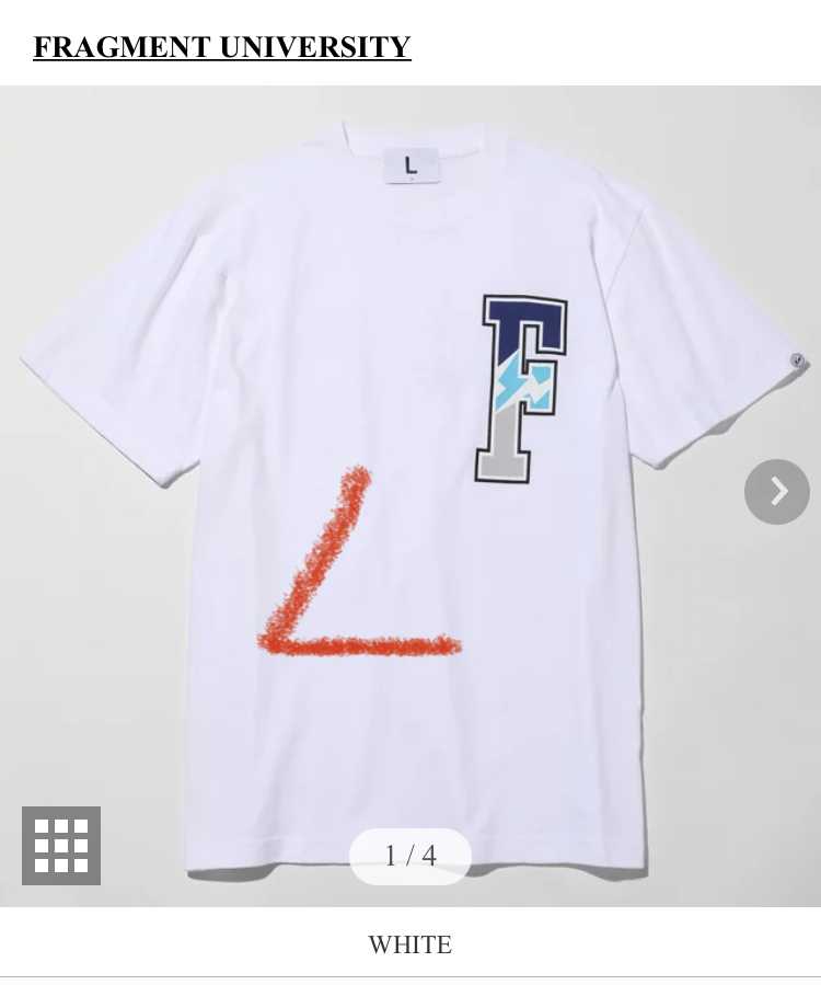 【新品正規】白 L / FRAGMENT UNIVERSITY / FRGMT UNV TEE B White / fragment design フラグメント フラグメント大学 藤原ヒロシ_画像1