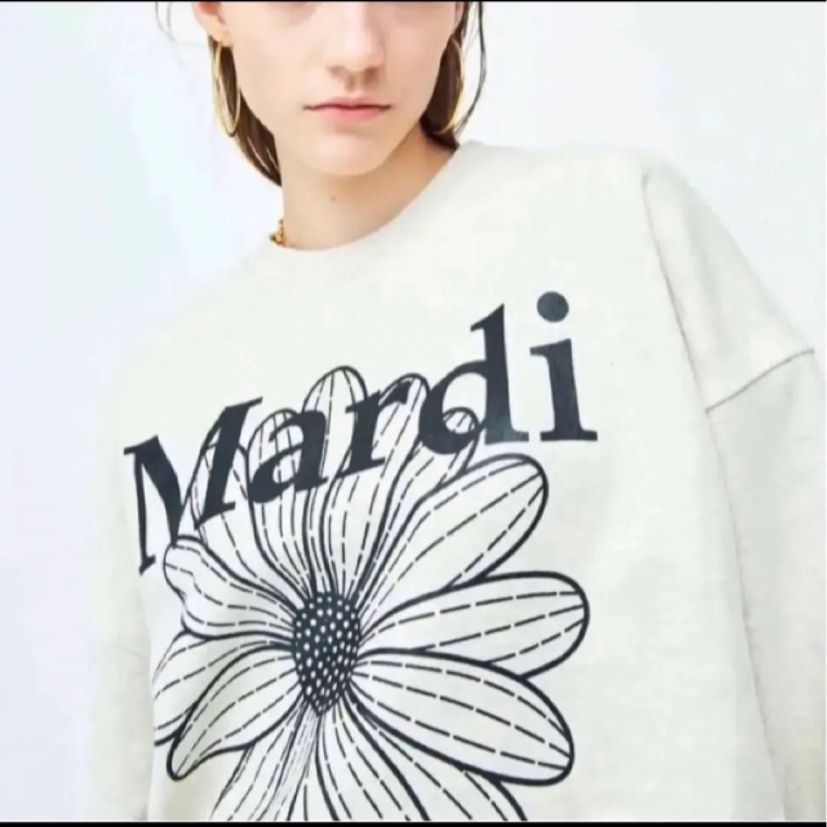 Mardi Mercrediマルディメクルディ スウェット オートミール&黒