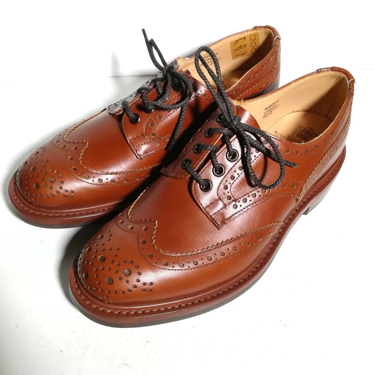 3883 新品同様 箱・袋付き ★ M5633 バートン トリッカーズ Tricker's★ ウイングチップ 7 ドレスシューズ ビジネス 高級革靴 紳士靴 本革