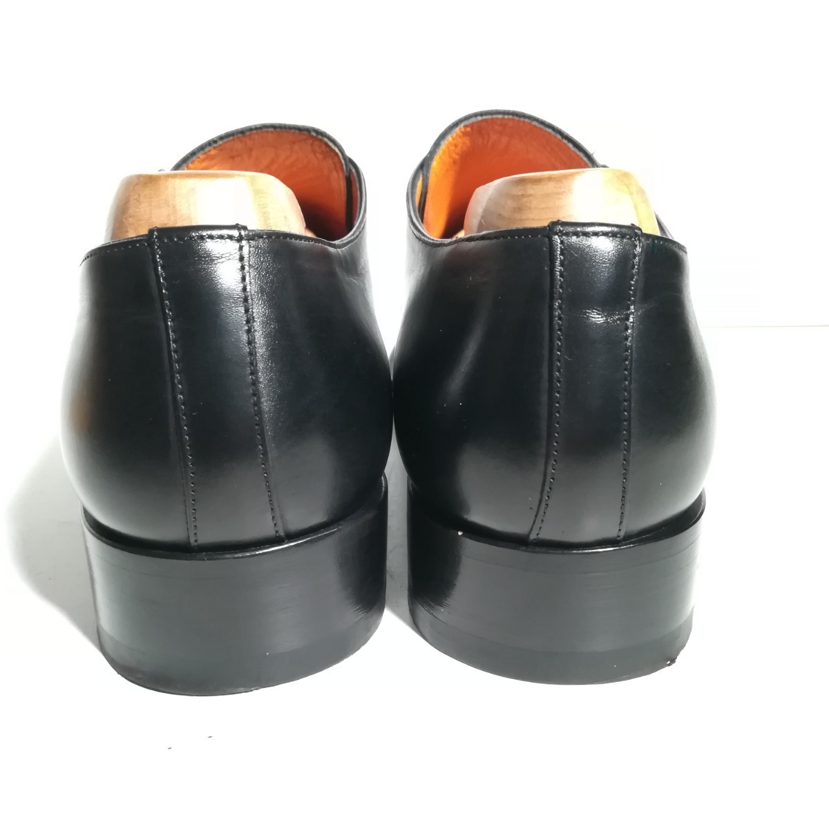 3897 【着用数回程度・美品】 ★サントーニ Santoni★ 5861 モンクストラップ 7 1/2 26.5cm程度 黒 ドレス ビジネス 高級革靴 紳士靴 本革_画像3