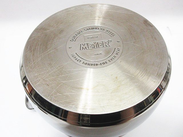 中古 MEYER マイヤー スチーマー&パスタセット IH対応 両手鍋 20cm STM-PSET 蒸し器 調理器具_画像4