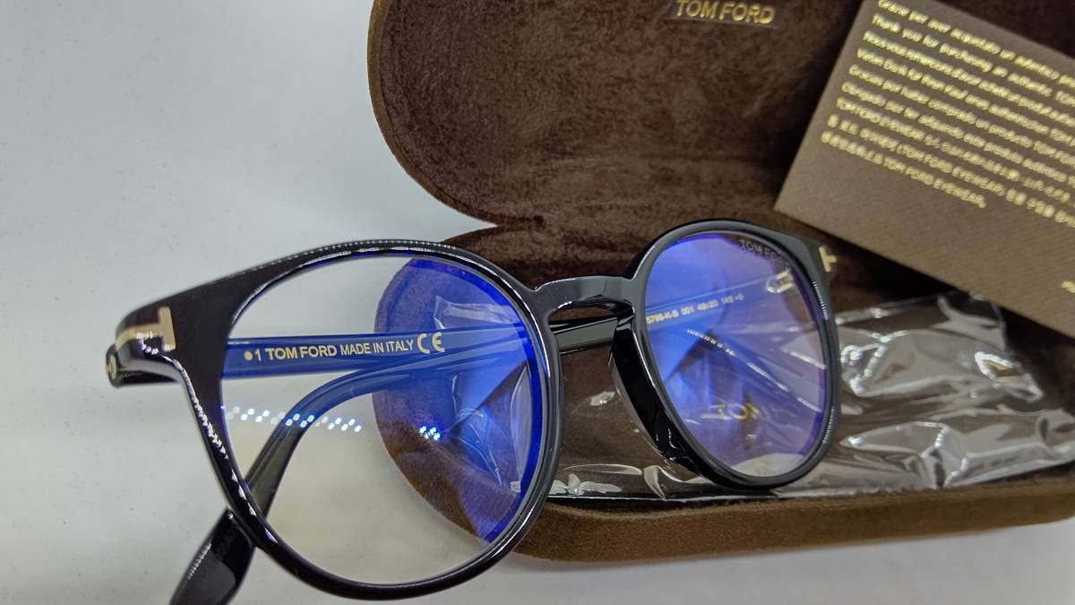 トムフォード 眼鏡 アジアンモデル ブルーカットレンズ 送料無料 税込 新品 TF5796-K-B 001 ブラックカラー_画像5