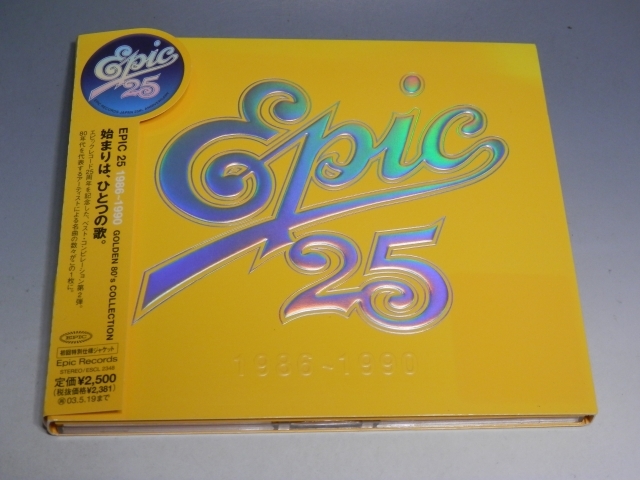 □ EPIC 25 GOLDEN 1986~1990 GOLDEN 80's COLLECTION 帯付CD ESCL-2348 初回特別仕様ジャケット/*デジパックやけあり_画像1
