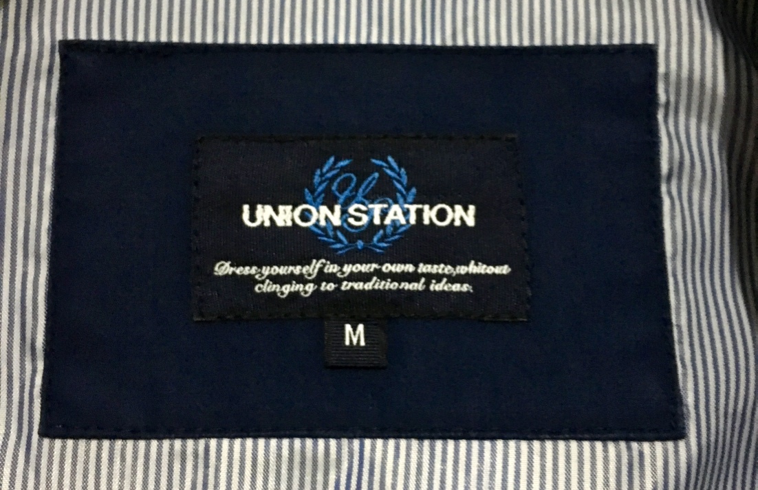 ☆UNION STATION ユニオンステーション ステンカラーコート ロングコート M 紺 ネイビー _画像7