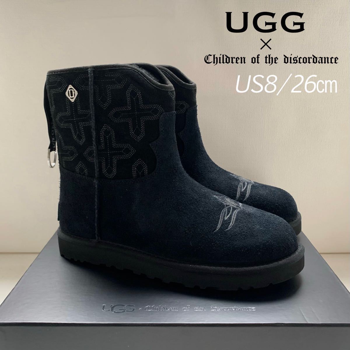 新品 UGG アグ ｘChildren of the discordance チルドレンオブザディスコーダンス コラボ COTD ショート ブーツ 26㎝ メンズ 黒 送料無料
