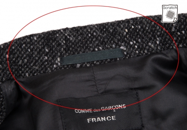 コムデギャルソン フランスCOMME des GARCONS FRANCE ネップツイードセットアップスーツ チャコールS 【レディース】_画像9