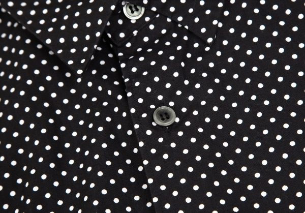 ブラックコムデギャルソンBLACK COMME des GARCONS ピンドットプリントベーシックシャツ 黒S 【レディース】_画像6