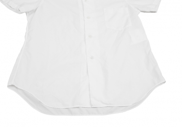 コムコム コムデギャルソンCOMME des GARCONS ポリラウンドカラー半袖シャツ 白S 【レディース】_画像8