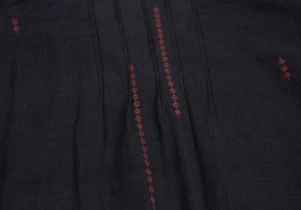  Issey Miyake Heart ISSEY MIYAKE HaaT total pattern embroidery setup suit navy blue tea 2 rank [ lady's ]