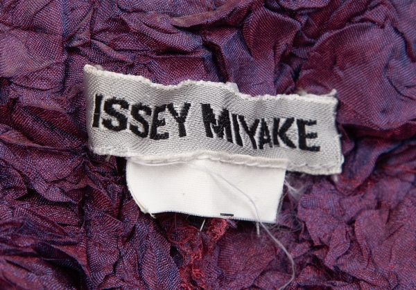 イッセイミヤケISSEY MIYAKE シワプリーツサイドラインパンツ 紫M位 【レディース】_画像10