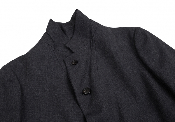  com com Comme des Garcons COMME des GARCONS wool lining pleat Layered jacket setup suit navy blue S [ lady's ]