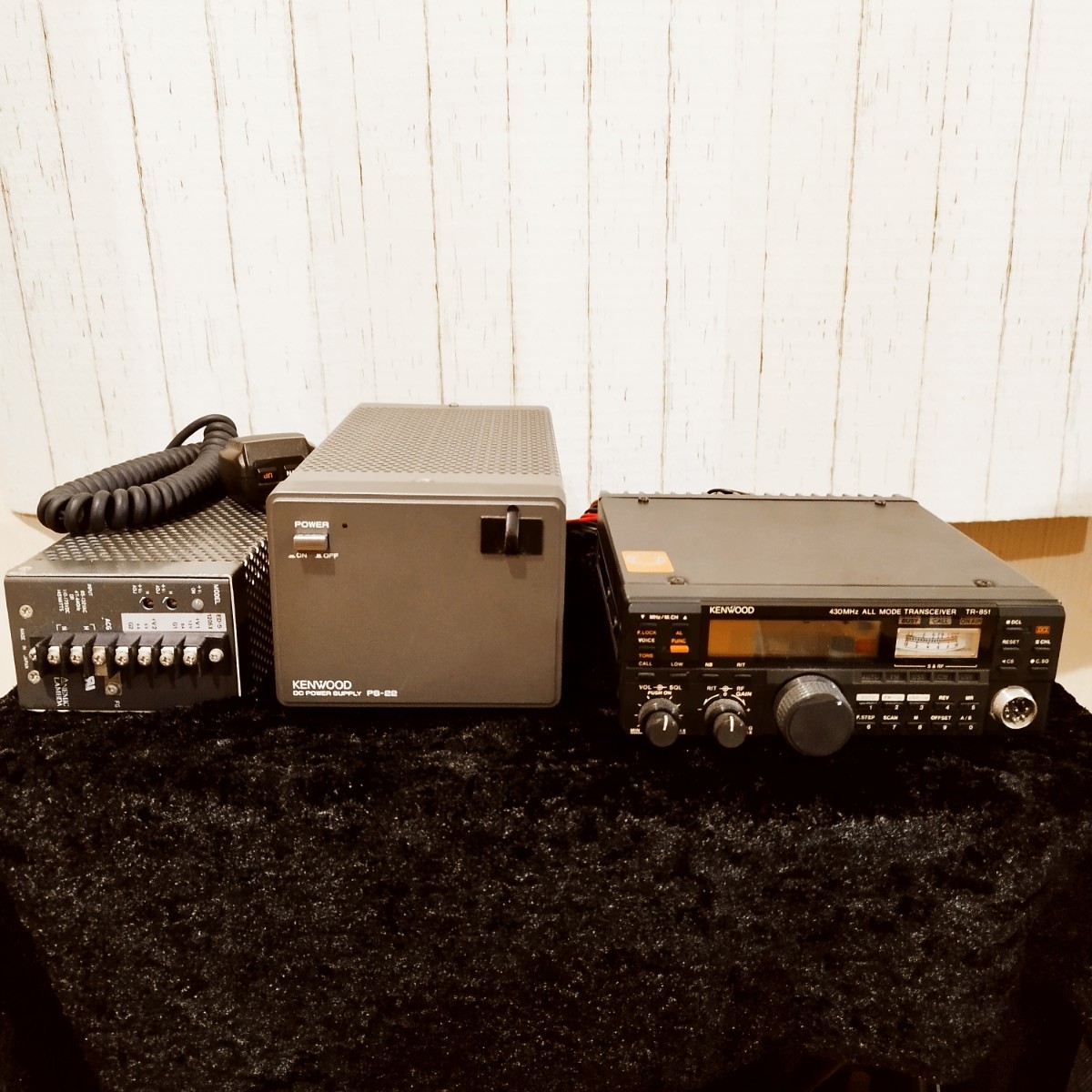 ジャンク現状品　KENWOOD　TR-851 ALL-MODE　PS22パワーサプライ　マイク　セット_画像1