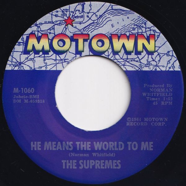 Supremes Where Did Our Love Go / He Means The World To Me Motown US M-1060 204053 SOUL ソウル レコード 7インチ 45_画像2