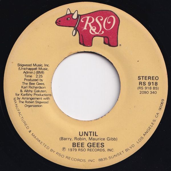 Bee Gees Tragedy / Until RSO US RS 918 204117 SOUL DISCO ソウル ディスコ レコード 7インチ 45_画像2