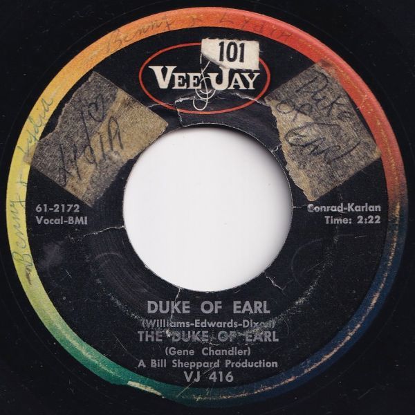 Duke Of Earl Duke Of Earl / Kissin' In The Kitchen Vee Jay US 204169 R&B R&R レコード 7インチ 45_画像1