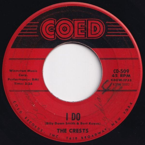 Crests Six Nights A Week / I Do Coed US CO-509 204294 R&B R&R レコード 7インチ 45_画像2