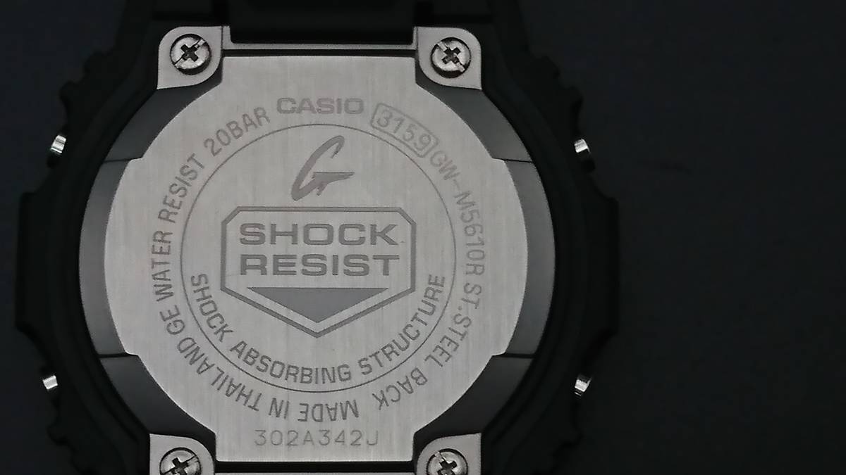 【極美品】CASIO　カシオ　G-SHOCK　タフソーラー　GW-M5610R　ブラックカラー　腕時計　箱付き_画像6