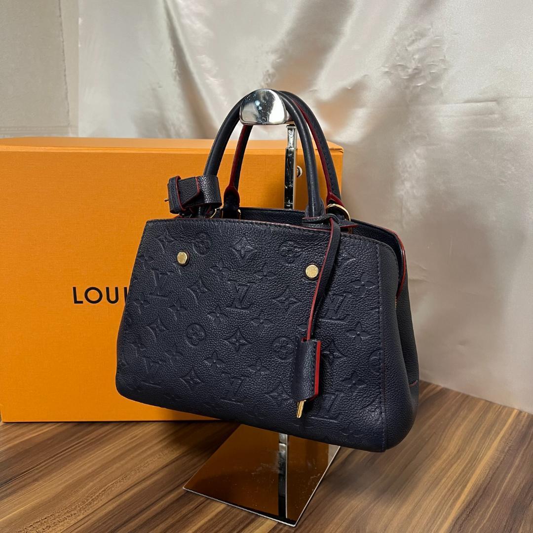 ★正規品 美品★LOUIS VUITTON ルイヴィトン ハンドバッグ モンテーニュBB M42747 TJ4169 マリーヌルージュ ゴールド金具_画像1