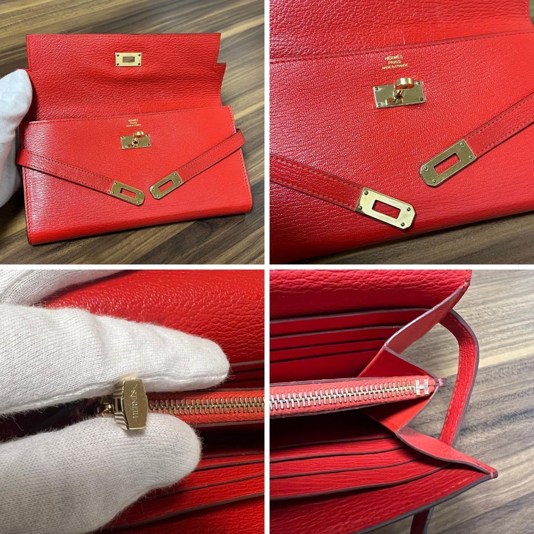 極美品 X刻印 HERMES エルメス 財布 ケリーウォレット ゴールド 極美品 X刻印 HERMES エルメス 財布 ケリーウォレット ゴールド