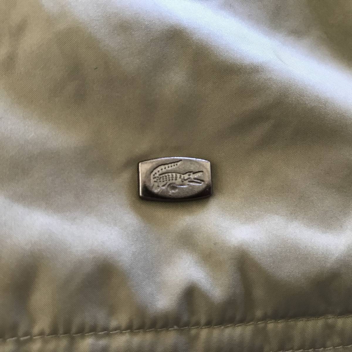 LACOSTE ラコステ メンズ 中綿ナイロンフルジップジャケット メタルワニワッペン付き 良品 size 50/3_画像4