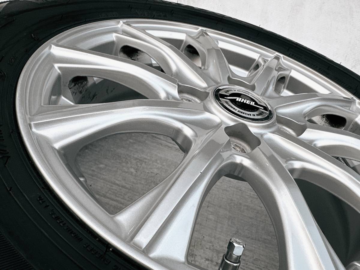 バリ山！ 国産22年製タイヤ！AXEL 14インチ 5.5J インセット50 PCD100 4穴 DUNLOP 175/70R14 使用期間少！イグニス フィット キューブ_画像5