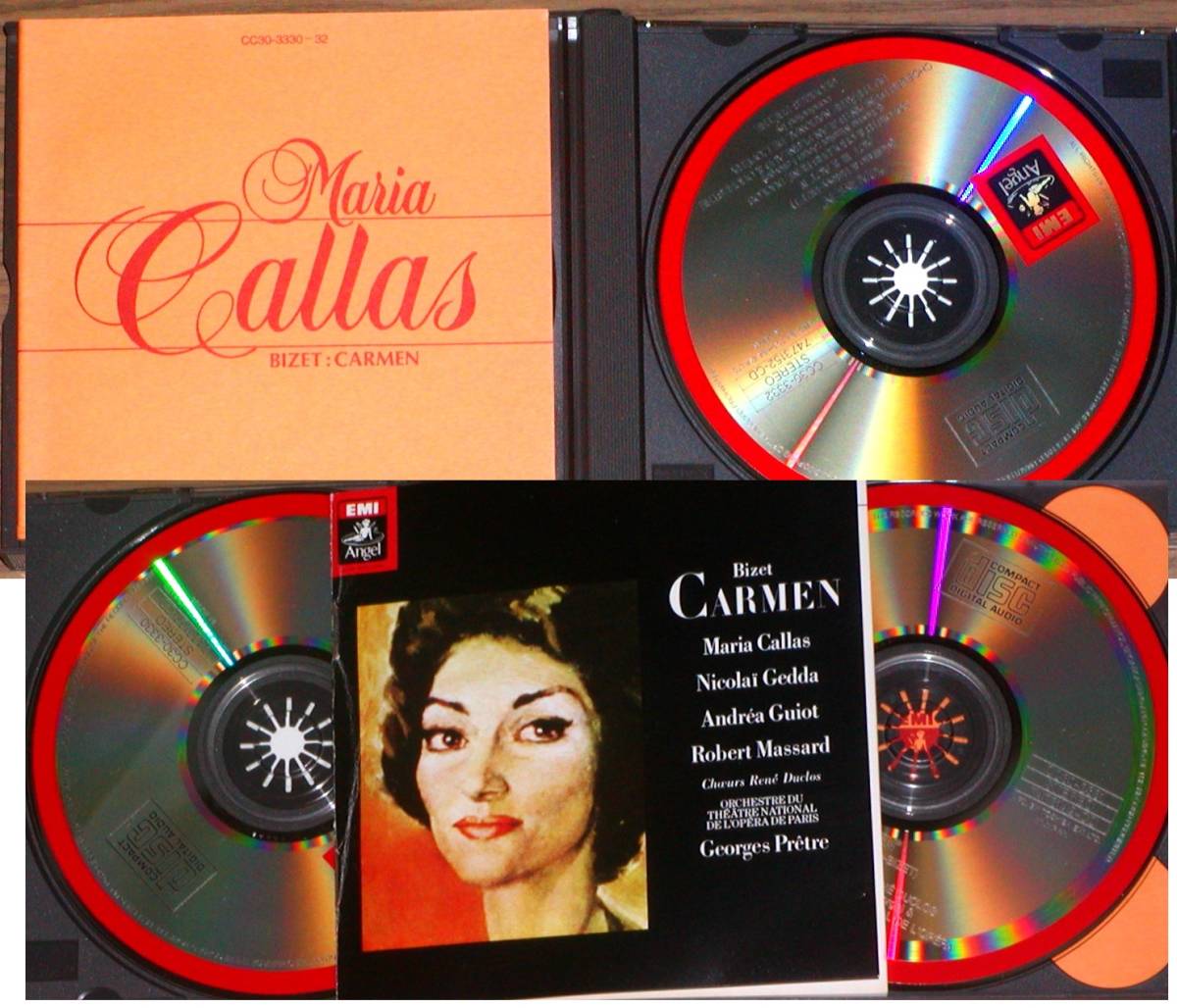 カラス/プレートル 「カルメン」 全曲 CC30-3330-32 メゾに移行(?)した頃　パリ国立歌劇場 マリア・カラス ニコライ・ゲッダ　Bizet Carmen_画像2