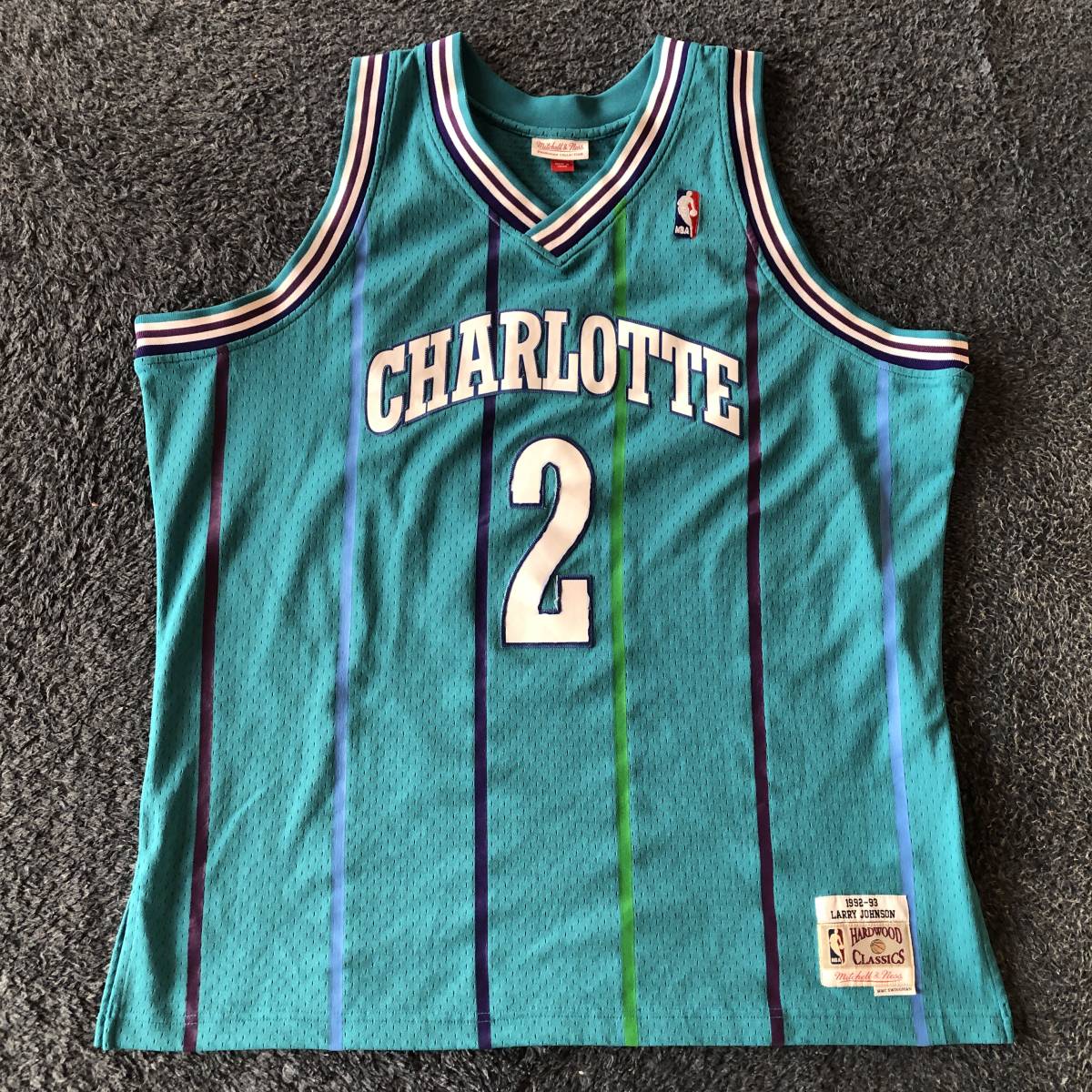 ミッチェル&ネス　シャーロットホーネッツ　ユニフォーム　バスケジャージ　ラリージョンソン　NBA　　eBay　イーベイ　MITCHELL&NESS