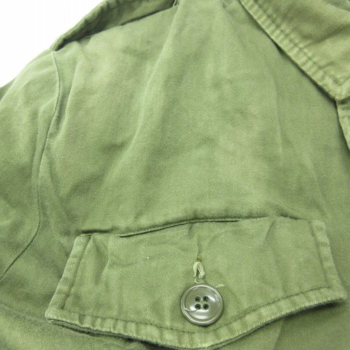 XL/古着 長袖 ミリタリー ジャケット メンズ 70s 大きいサイズ ロング丈 緑系 グリーン 22oct03 中古 アウター フライト_画像7