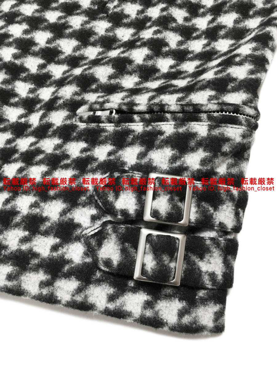 【最終処分】美品 NO ID. ウールライトニング WライダースJKT サイズ1 ノーアイディー メンズ ライダース ジャケット 総柄
