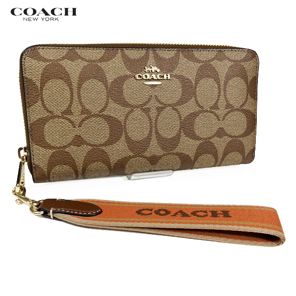 COACH コーチ レディース 財布 長財布 ウォレット シグネチャー キャンバス CH692 キャニオン マルチ オレンジ アウトレット 新作 新品