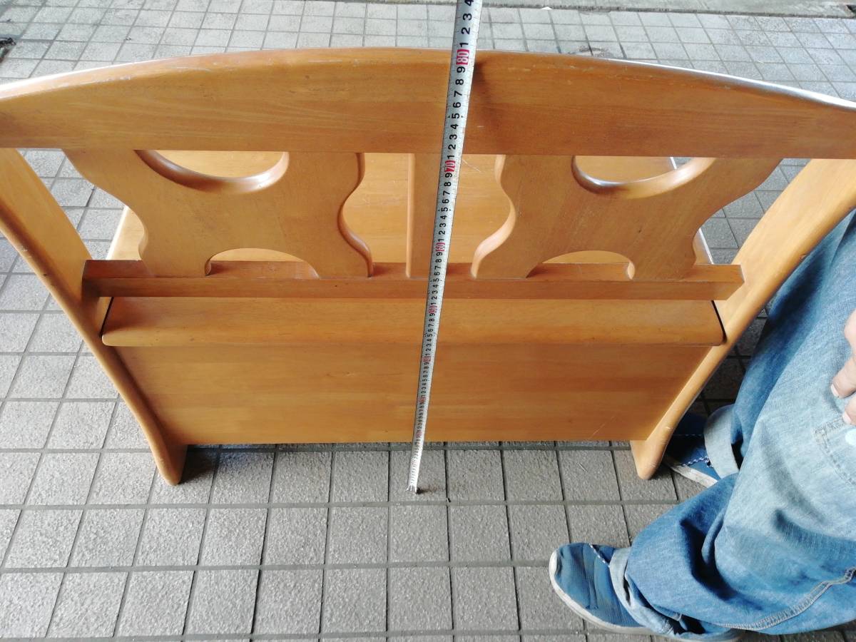 木製ベンチ椅子　収納付き　中古品　直接お引き取り大歓迎_画像5