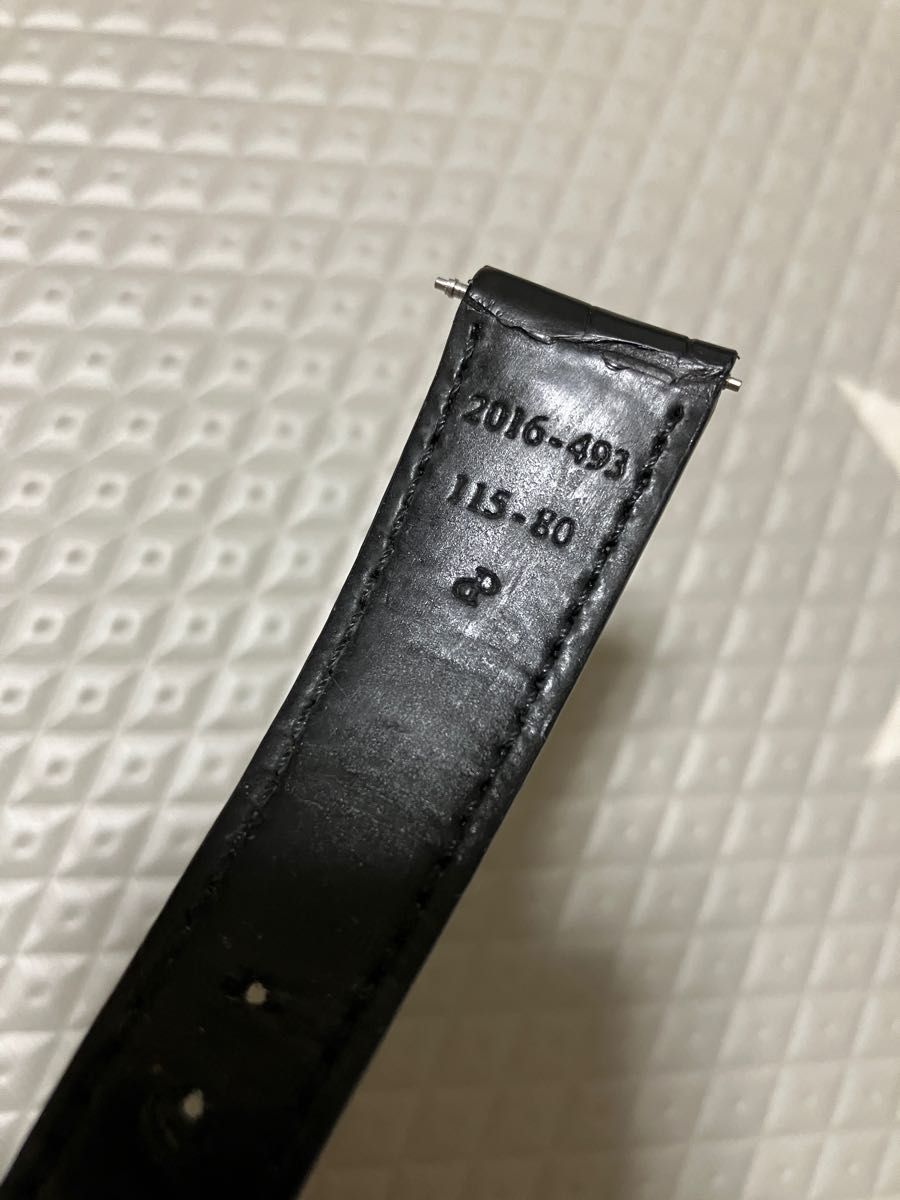 ゼニス純正ベルト 尾錠付き クロコ 20mmカミーユフォルネ アンチスエット カチュ仕様